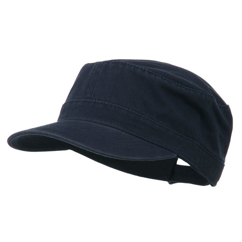 OTTO Garment Washed Adjustable Army Cap - Navy OSFM - Image 1